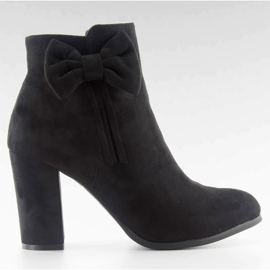 Botas de tacón con lazo negro nc93 Negro Botas de tacón con lazo negro nc93 Negro