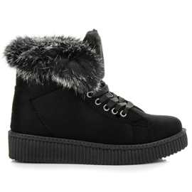 Botas Creepers Con Pelo negro