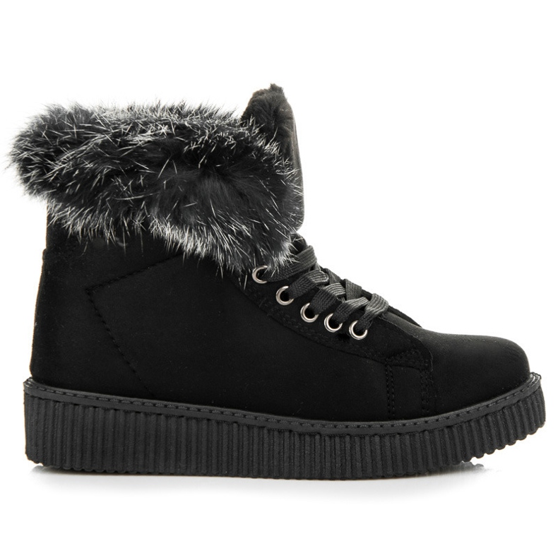 Botas Creepers Con Pelo negro