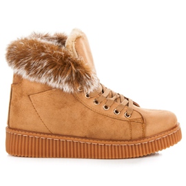 Botas Creepers Con Pelo marrón Botas Creepers Con Pelo marrón