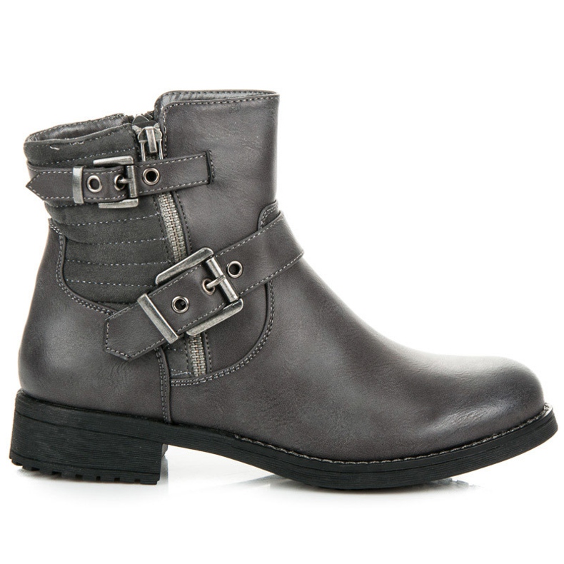 Botas de trabajo con hebilla gris