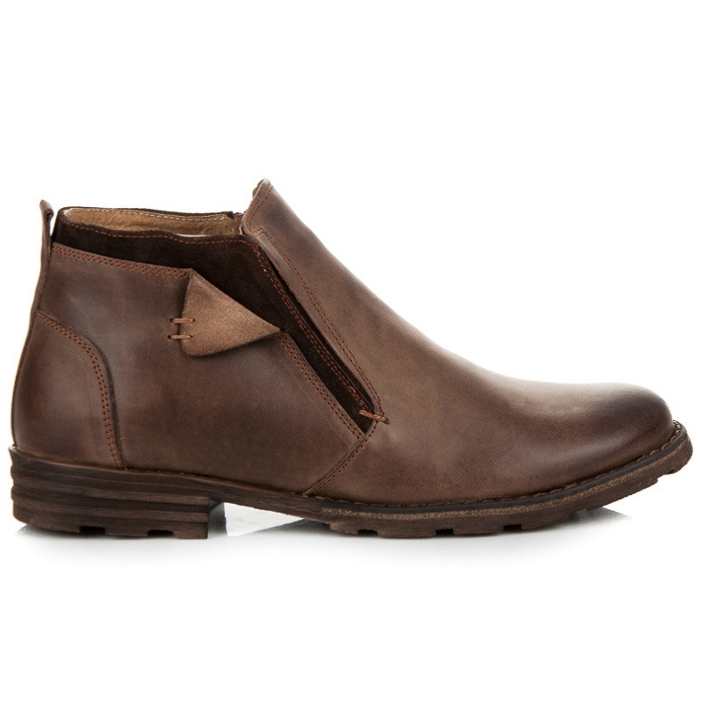 Lucca Botas marrones con cremallera marrón