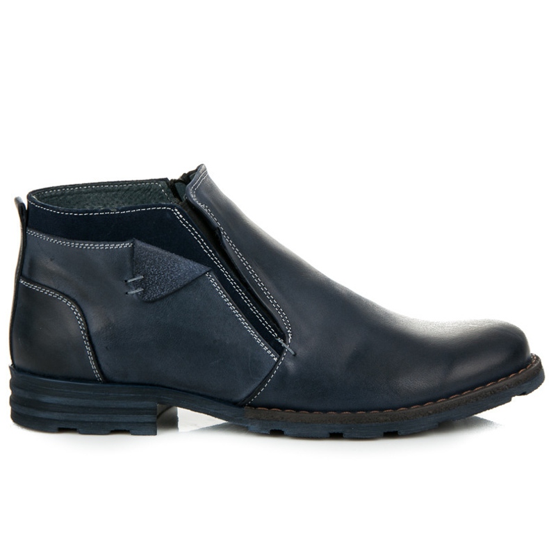 Lucca Botas con cremallera azul oscuro