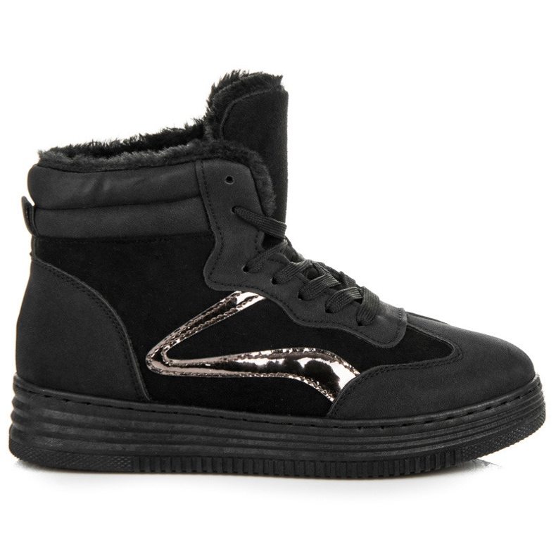 Zapatos deportivos con pelo negro