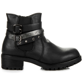 Erynn Botines Chelsea Con Hebillas negro