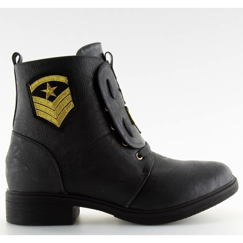 Botas de trabajo con parches negros H-4 negros.