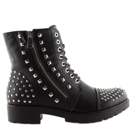 Negro Botas con tachuelas LY1622 negro