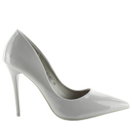 Gris lacado gris LL-89P Stilettos grises