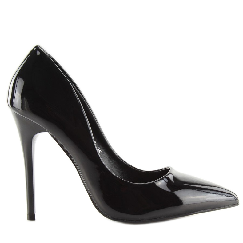 Zapatos de salón de mujer lacados en negro LL-89P Negro