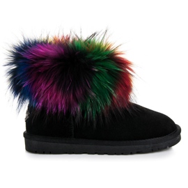 Dimar Mukluki de cuero multicolor negro