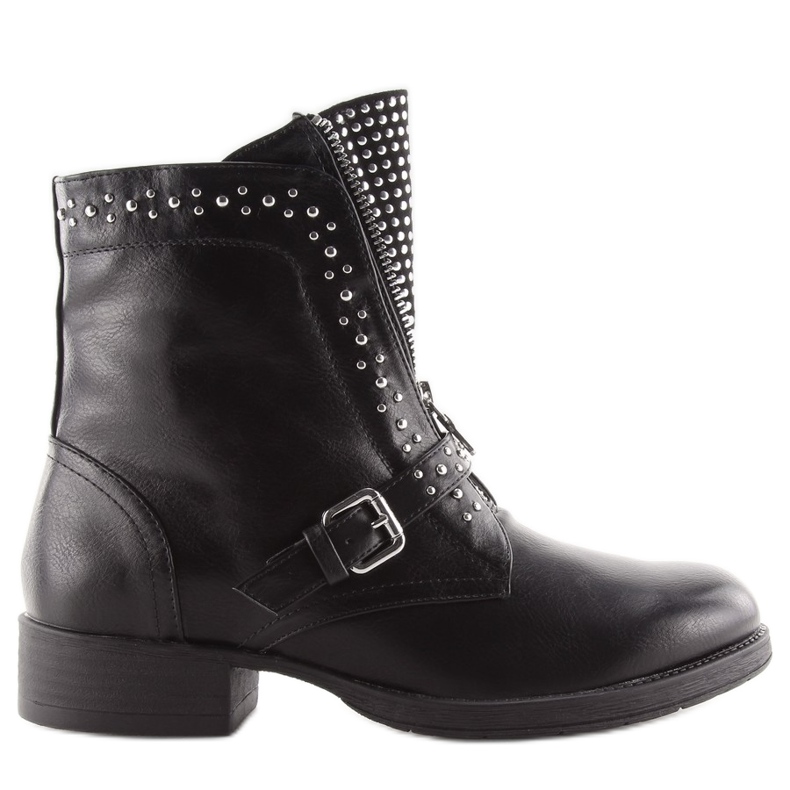 Negro Botas con tachuelas TE1705-5 negro