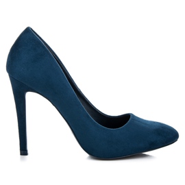 Vinceza Tacones de ante azul