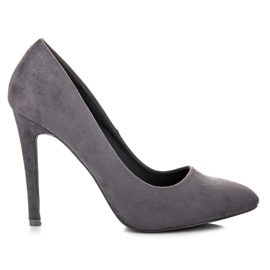 Vinceza Tacones de ante gris