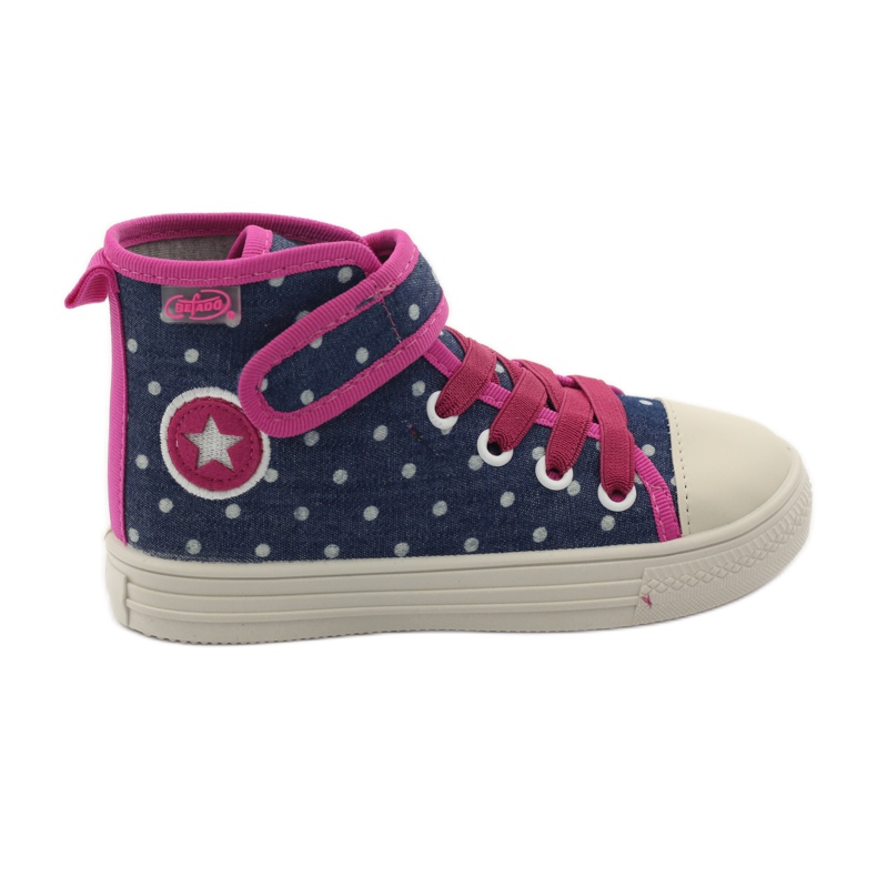 Befado zapatos para niños, zapatillas, zapatillas 426x002 azul marino rosado blanco