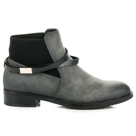 Vinceza Botas bajas Jodhpur negro gris