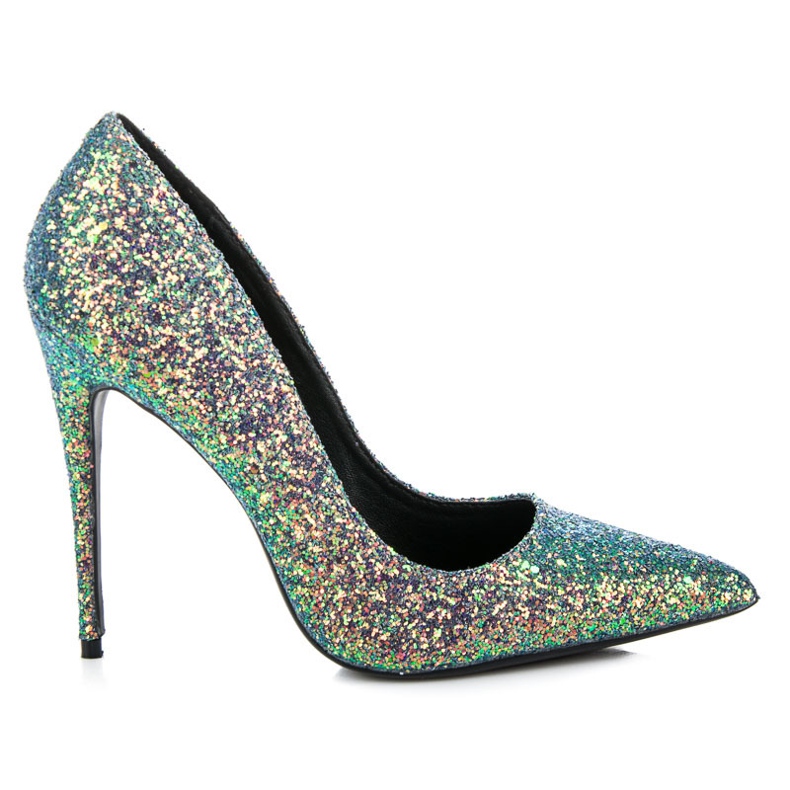Zapatos de tacón con purpurina Vices verde