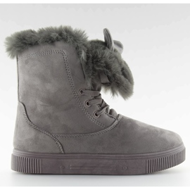 Botas de nieve con orejas gris DD38 gris