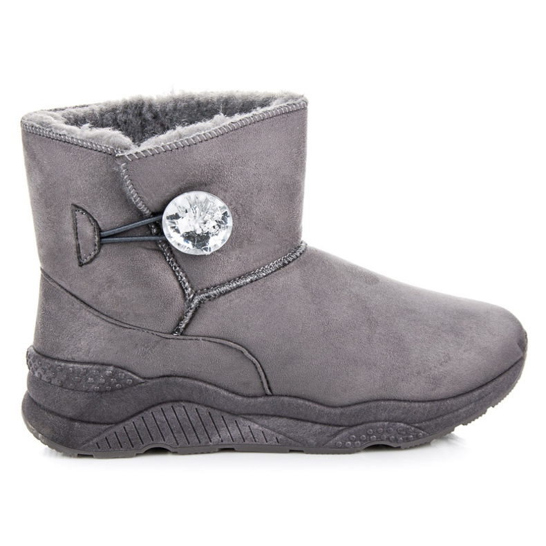 Anesia Paris Botas de nieve abrochadas con un botón. gris