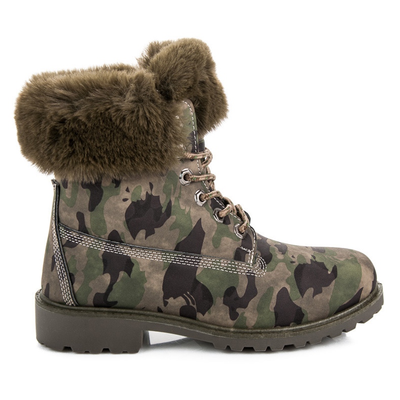 Queen Vivi Cazadores de camuflaje con piel verde