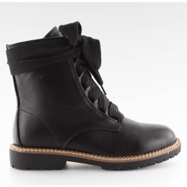 Botines negros con cordones 8308 negro