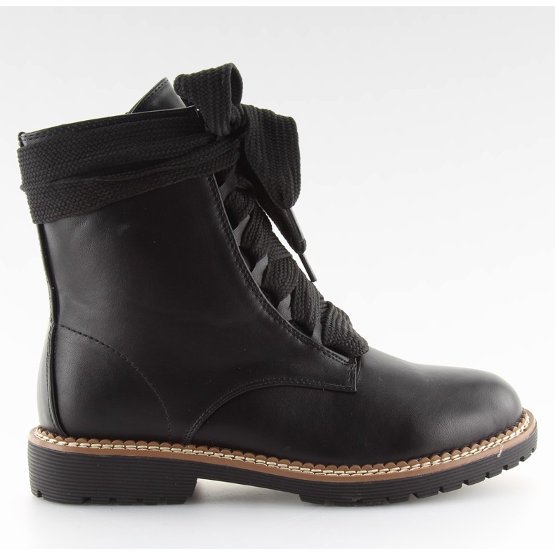 Botines negros con cordones 8308 negro