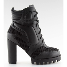 Botines negros de tacón 9132 negro