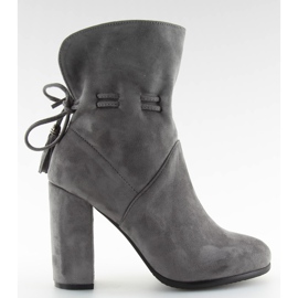 Botas grises con tacones anchos gris 1318 gris