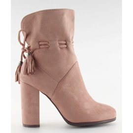 Botas con tacones anchos rosa 1318 rosa