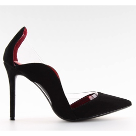 Pasadores negros con inserciones transparentes. Pasadores negros con inserciones transparentes.