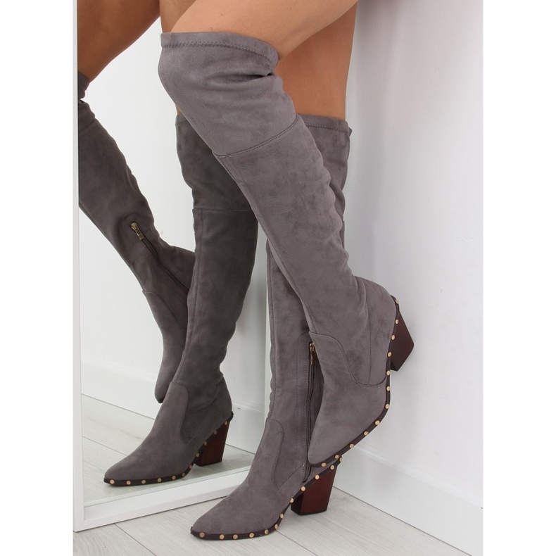 Cubrebotas tacones altos grises 9125 D.GRAY