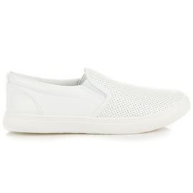 Slipons calados blanco