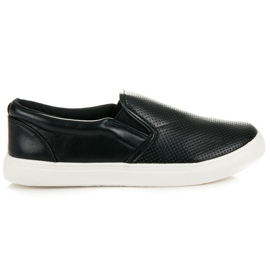 Slipons calados negro