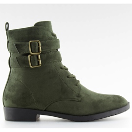 Botines cordones ante verde H7187 verde