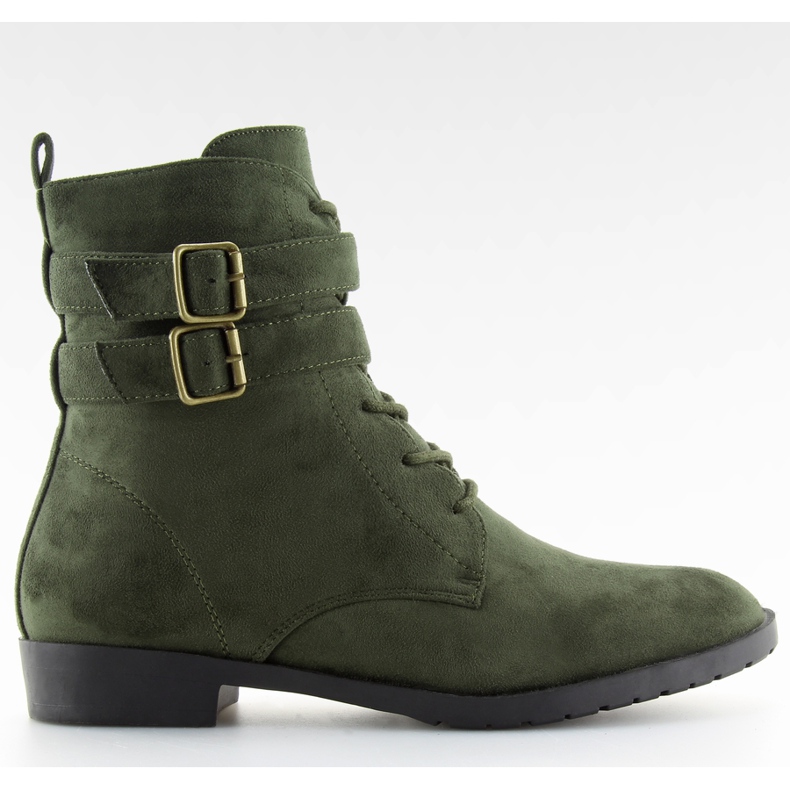 Botines cordones ante verde H7187 verde