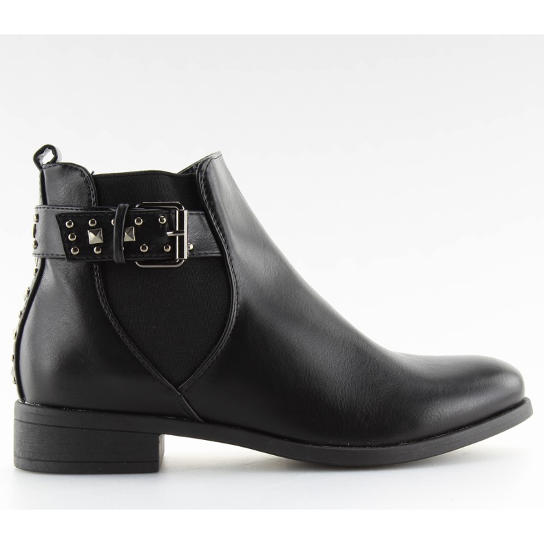 Botines Chelsea negros con tachuelas negras C532 negro