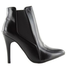 Botas Negras Tacón Alto Brillo 9095-43A negro