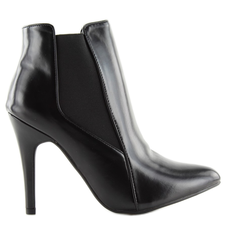 Botas Negras Tacón Alto Brillo 9095-43A negro
