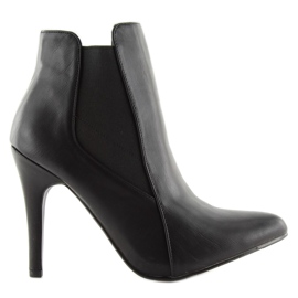 Botas Negras Tacón Alto Negro Mate 9095-43A