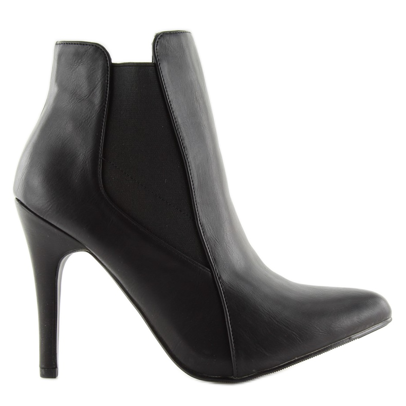 Botas Negras Tacón Alto Negro Mate 9095-43A
