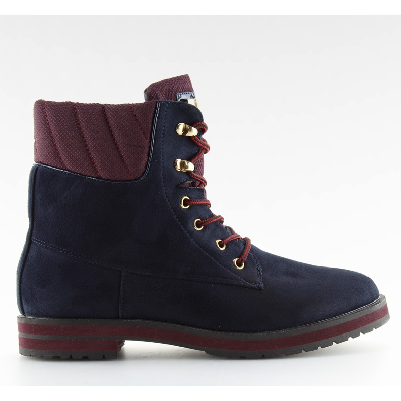 Botas con cordones, azul marino