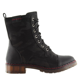 Botines cordones negros A-26 negro