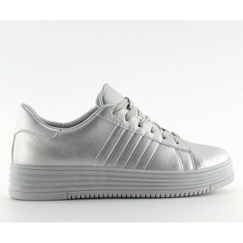 Zapatillas de deporte en plata alta F1075 Silver gris