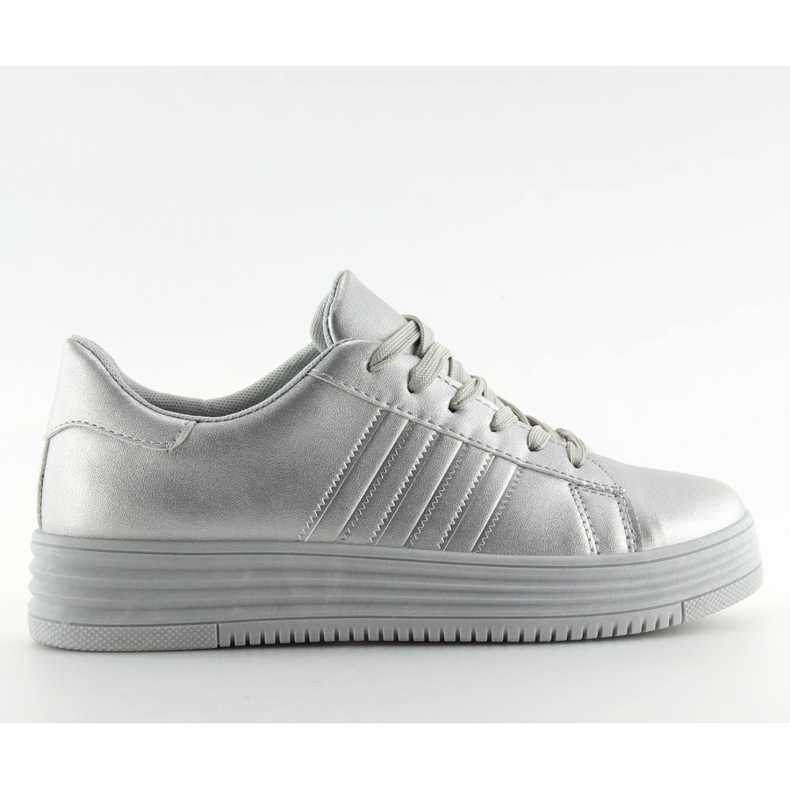 Zapatillas de deporte en plata alta F1075 Silver gris