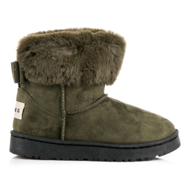 Bella Paris Botas de nieve con lazo verde Bella Paris Botas de nieve con lazo verde