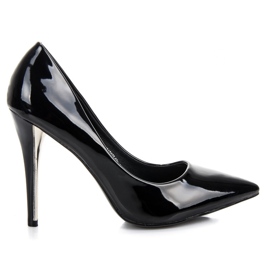 W. Potocki Tacones lacados en negro