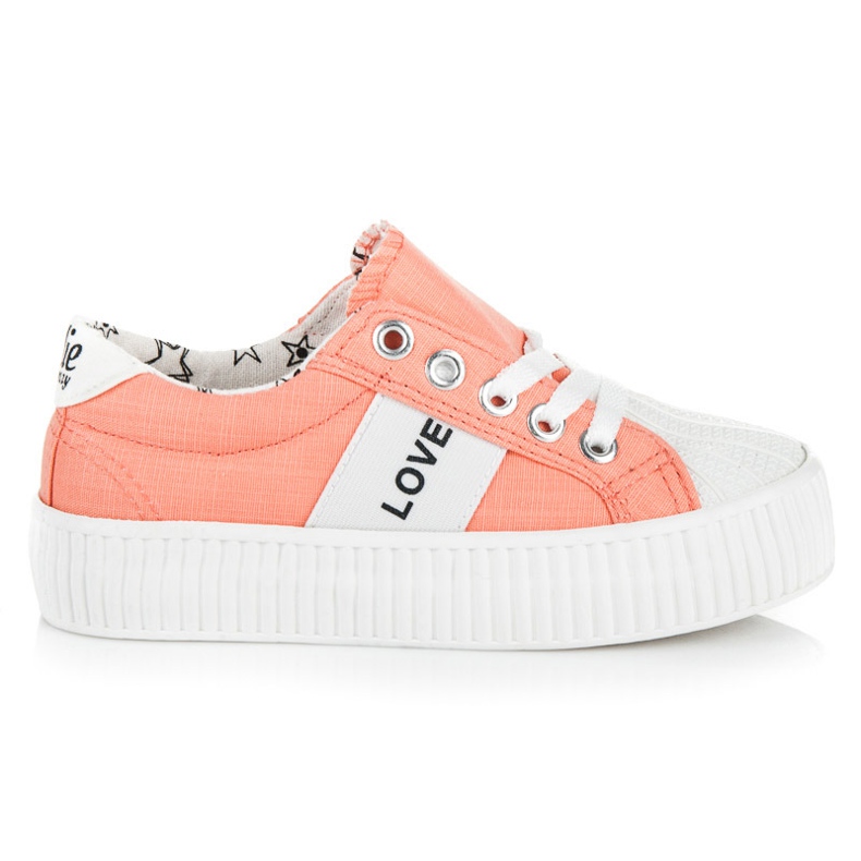 Kylie Zapatillas de niños Love &amp; Peace naranja multicolor
