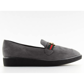 Gris Mocasines grises de mujer S0-204 gris