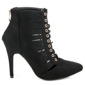 Cm Paris Botines calados negro