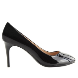 Zapatos de salón para mujer lacados en negro L7073 Negro