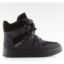 Zapatillas negras de tobillo negro AB-15